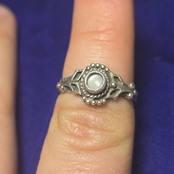 Vintage Sterling Silver 925 Ring Sz 6.5 - Picture 6 of 7